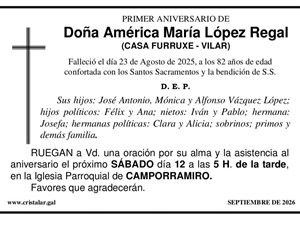 AMÉRICA MARÍA LÓPEZ REGAL