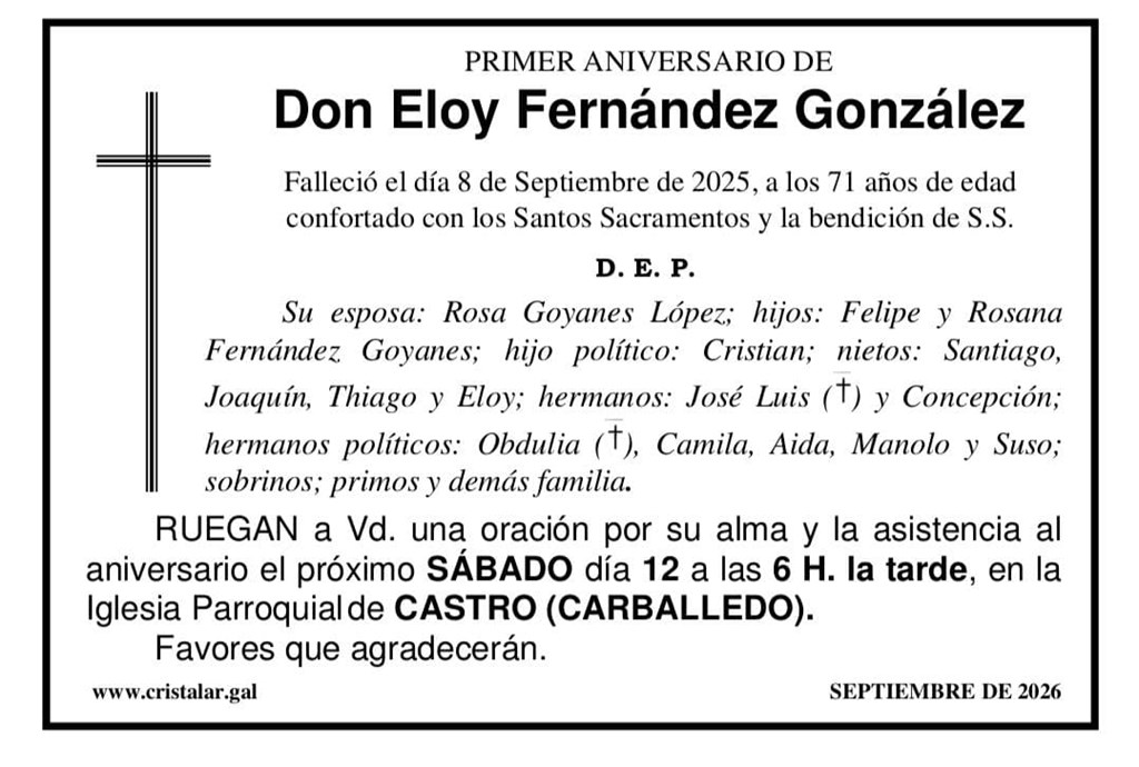 ELOY FERNÁNDEZ GONZÁLEZ