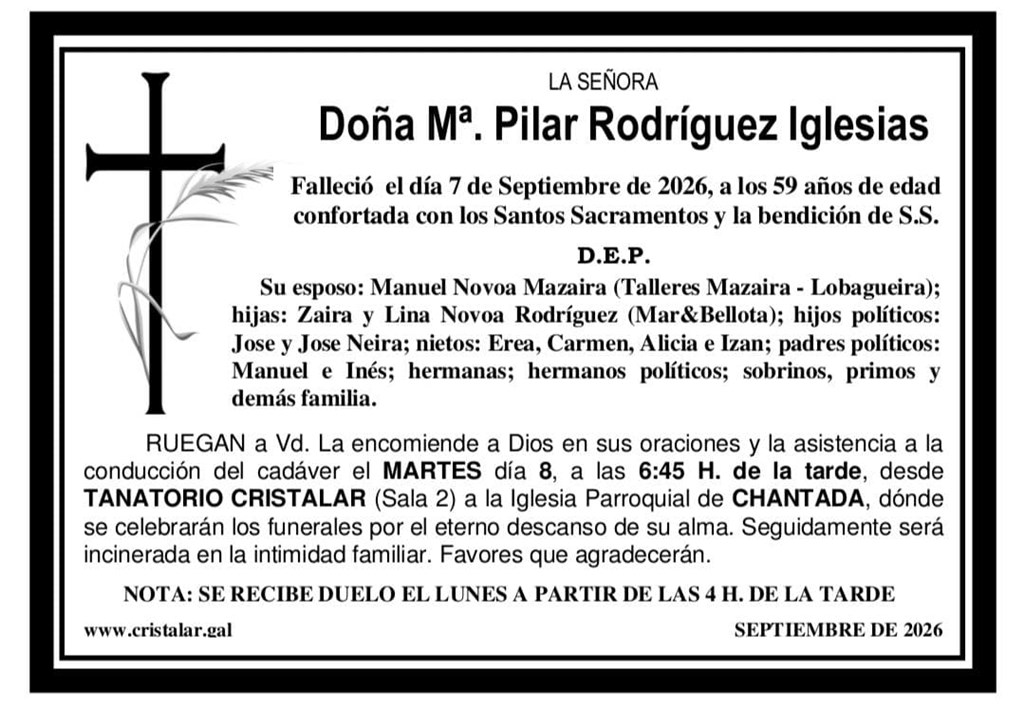 MARIA PILAR RODRÍGUEZ IGLESIAS
