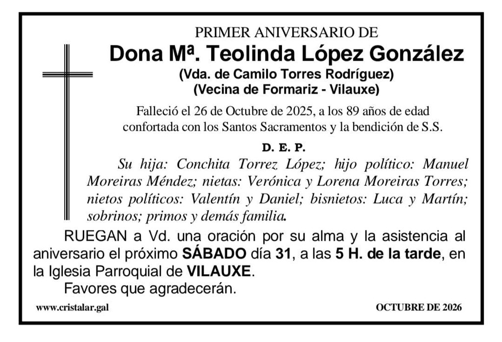 MARIA TEOLINDA LÓPEZ GONZÁLEZ