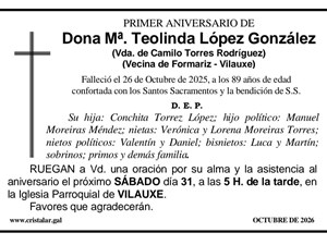 MARIA TEOLINDA LÓPEZ GONZÁLEZ
